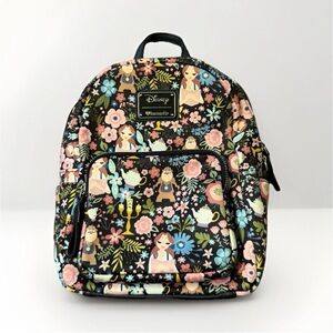 Loungefly Disney Beauty and the Beast Belle Floral Mini 10.5” Backpack